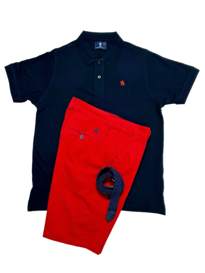 Polo marino Bermuda roja