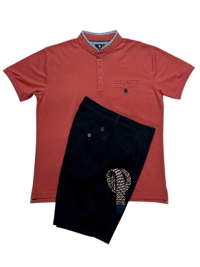 Polo, maho  fucsia bermuda, azul marino