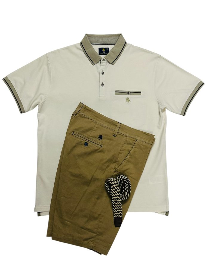 Polo, fantasía panal  Beig Bermuda beig