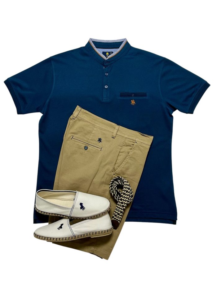 Maho azulon , Bermuda, Beige Esparteña blanca