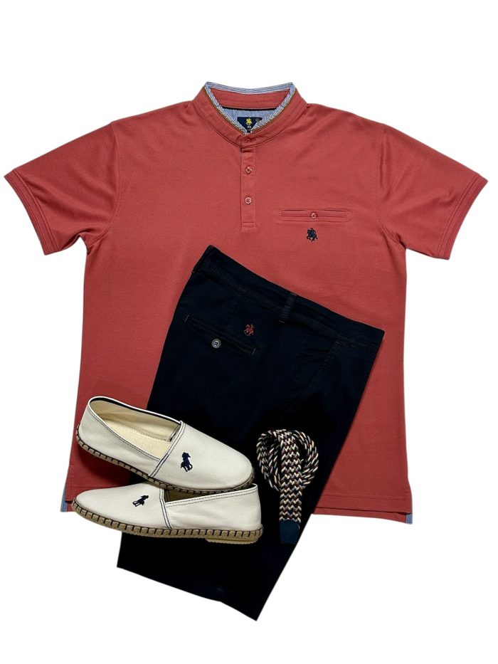 Maho, fucsia, bermuda marino, Esparteña blanca