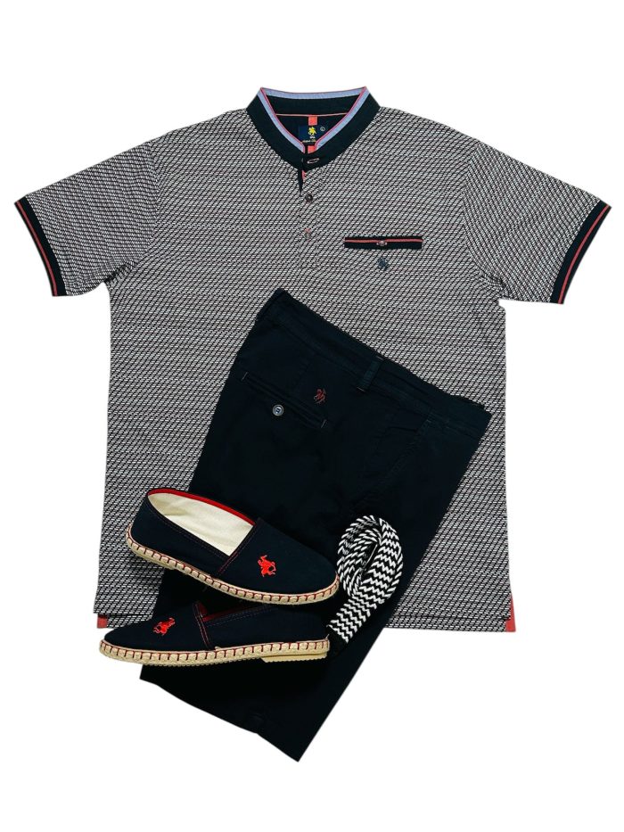 Polo,colorín bermuda marino, Esparteña marino