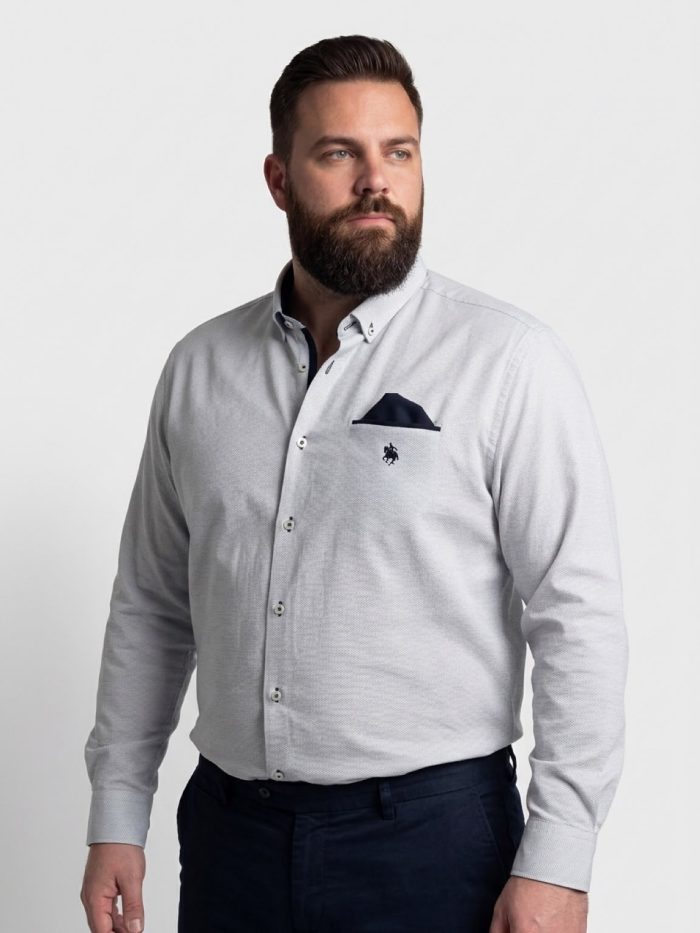 Camisa micro espiga gris