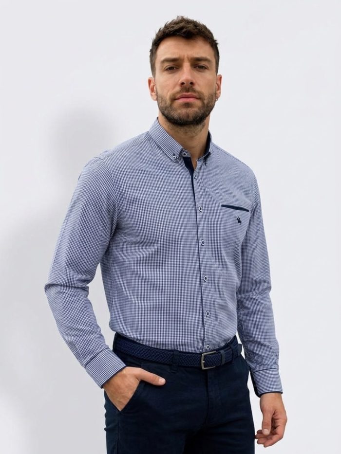 Conjunto vichy pantalón marino